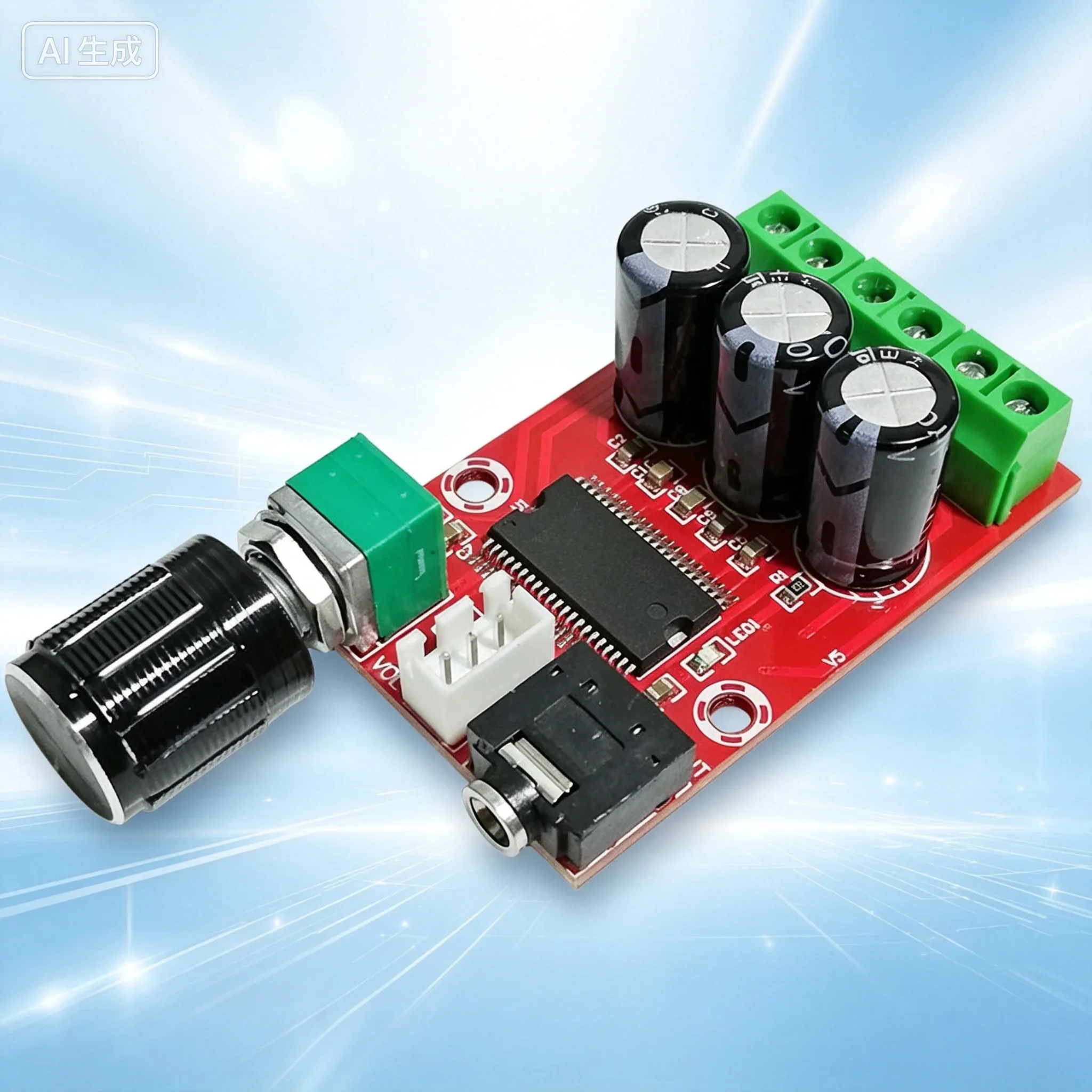 D Class High Fidelity Audio Amplifier Module for HIFI Speaker, 2*12W Dual Channel Digital Amp Board