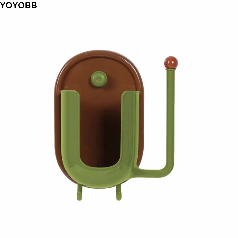 

Многофункциональный держатель для бумажных полотенец из пластика, экономящий место, настенная подставка для хранения салфеток без сверления, с присоской