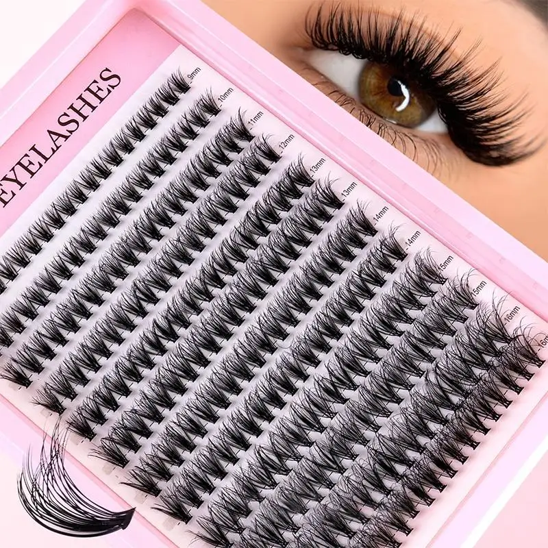 

﻿30D 40D 50D 60D 80D Natural Cluster Lash Kit Segmented Eyelash Fluffy Lash