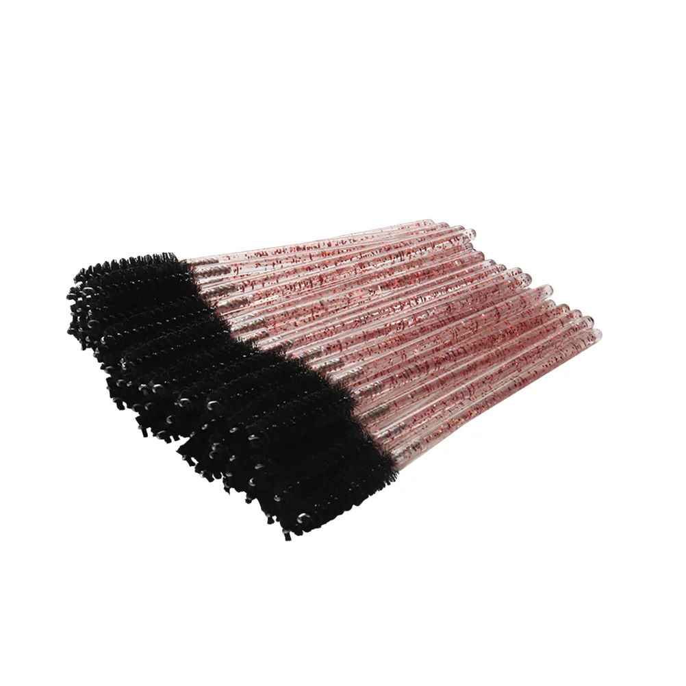 100 Pcs Make up Applicators for Face Eyelash Spoolies Brush Makeup Pink Mascara Wands