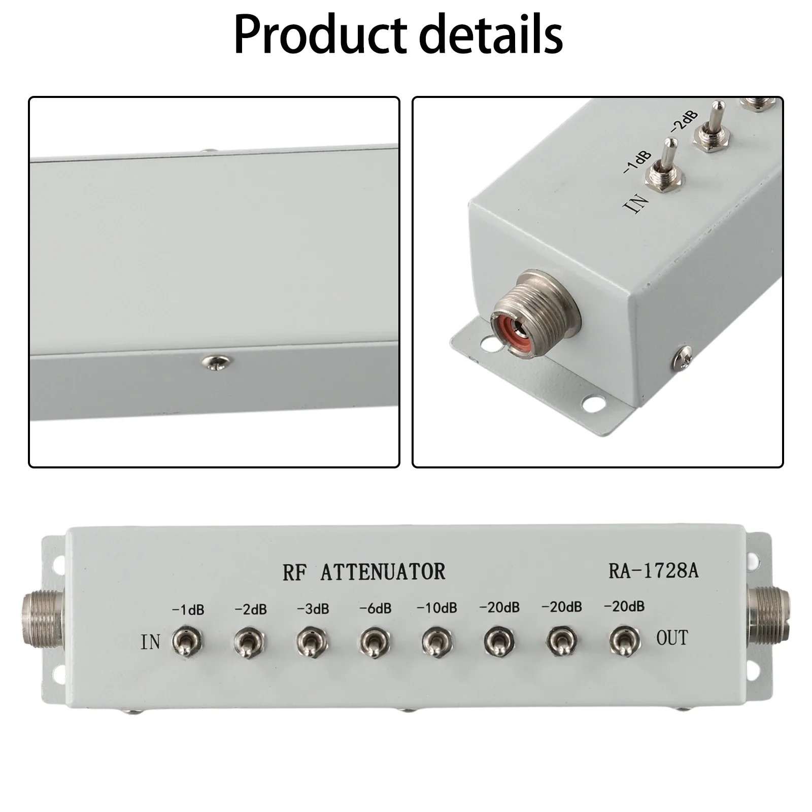 High Frequency Attenuator 1/2/3/6/10/20dB/8 Sections 82DB 250MHZ 0 82DB Variable Step for Amateur Radio Transmitters