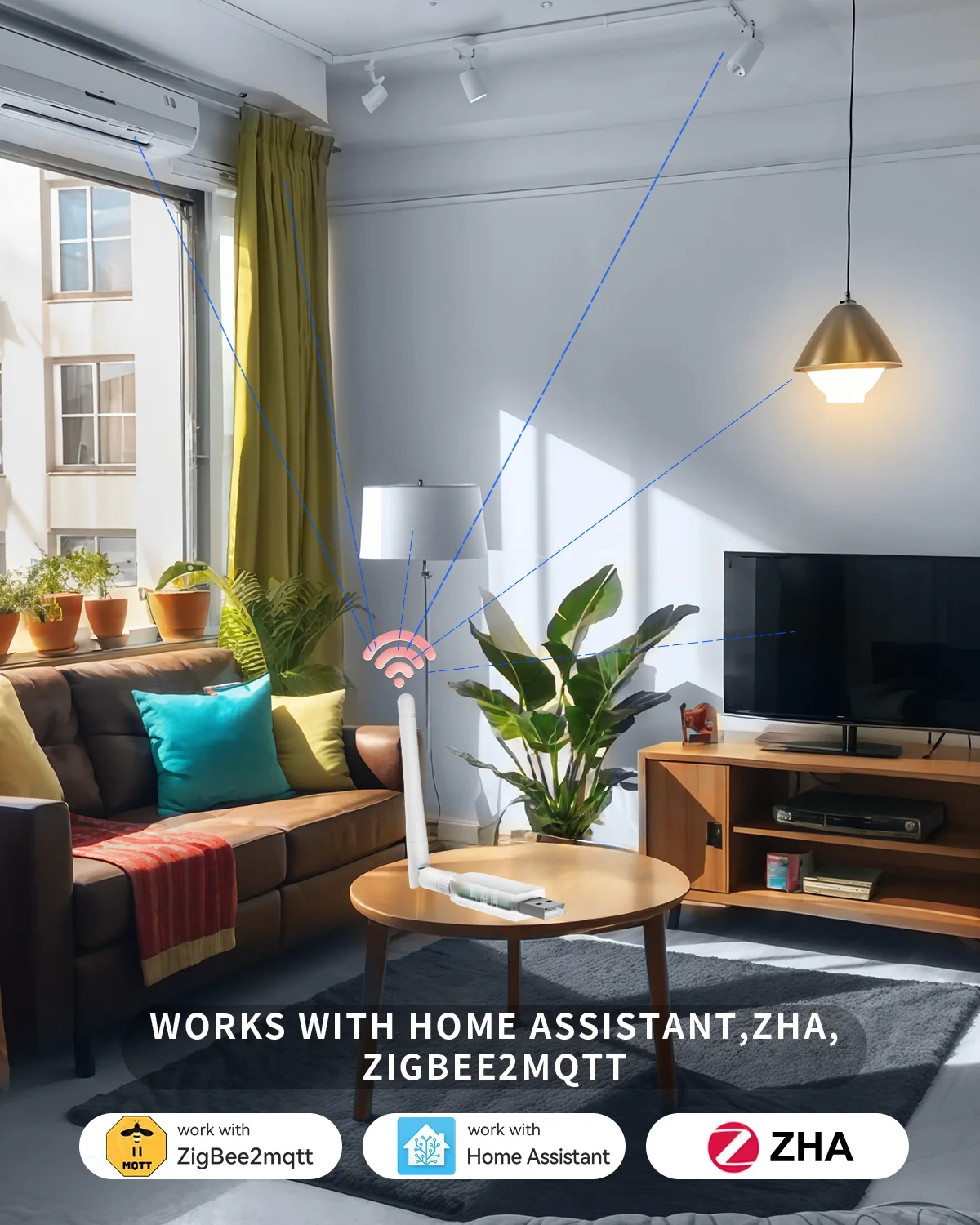 SMLIGHT-Adaptador de SLZB-07 CP2102N de velocidad rápida, convertidor USB/UART, rosca/materia, funciona con Zigbee2MQTT Home Assistant ZHA, SLZB-07p7