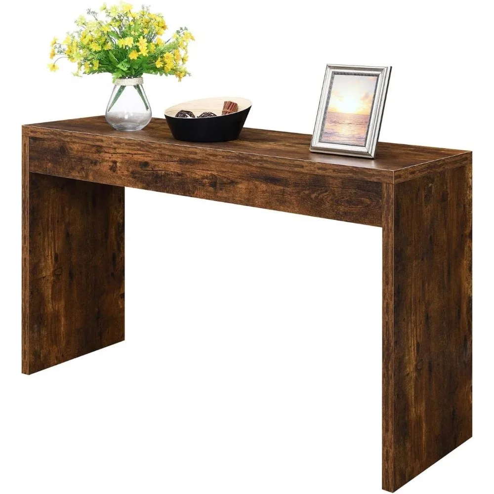 Mesa De Console De Mármore Para Mesa De Café, Clientes De Conveniência, 15,5 em D x 48 em W x 28 em H