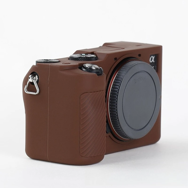 Camera Bag, For Sony A7C silicone case camera bag, silicone protective Cover A7C  micro single case + free tempered film