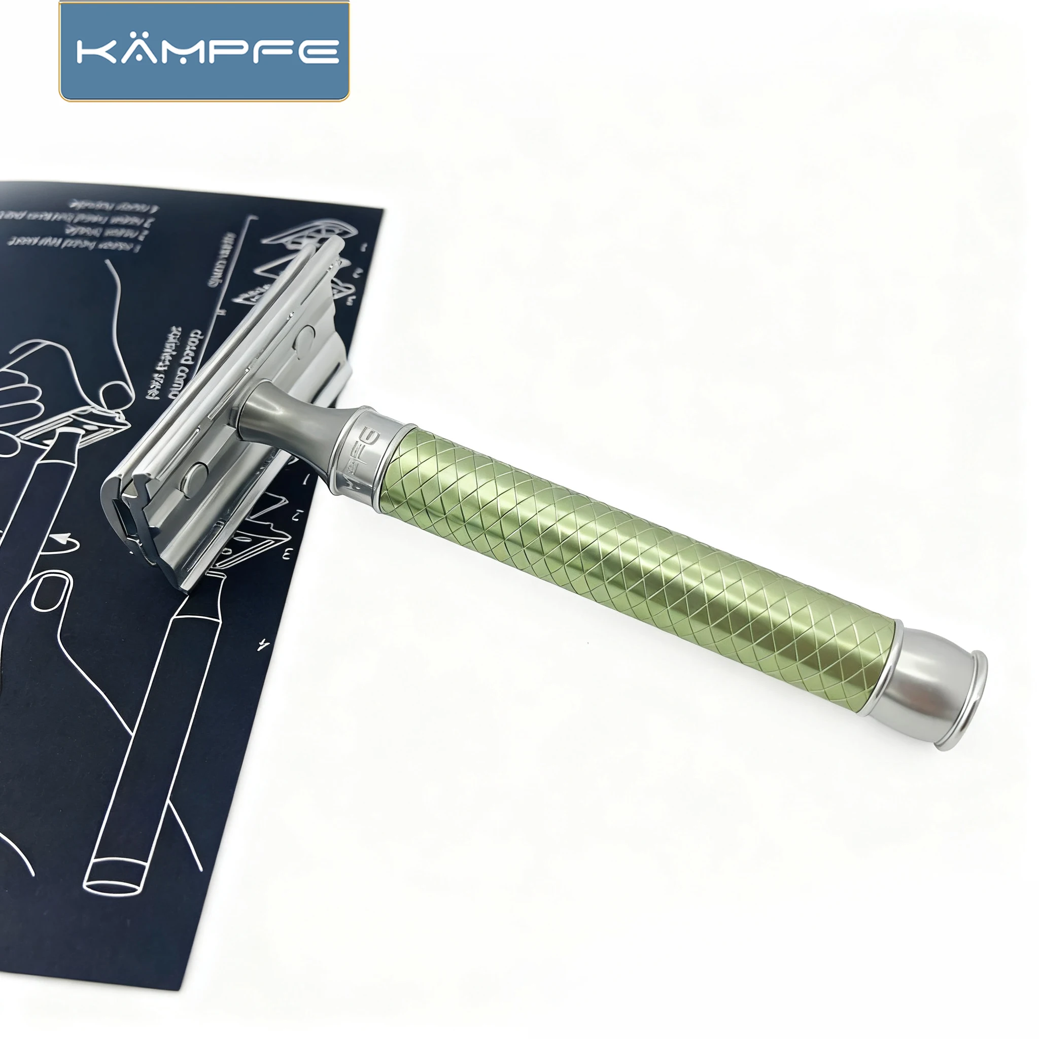 KAMPFE مادة الألومنيوم باستخدام الحاسب الآلي للرجال، ماكينة حلاقة مزدوجة الحافة مناسبة للمبتدئين واليومية للرجال والنساء #3