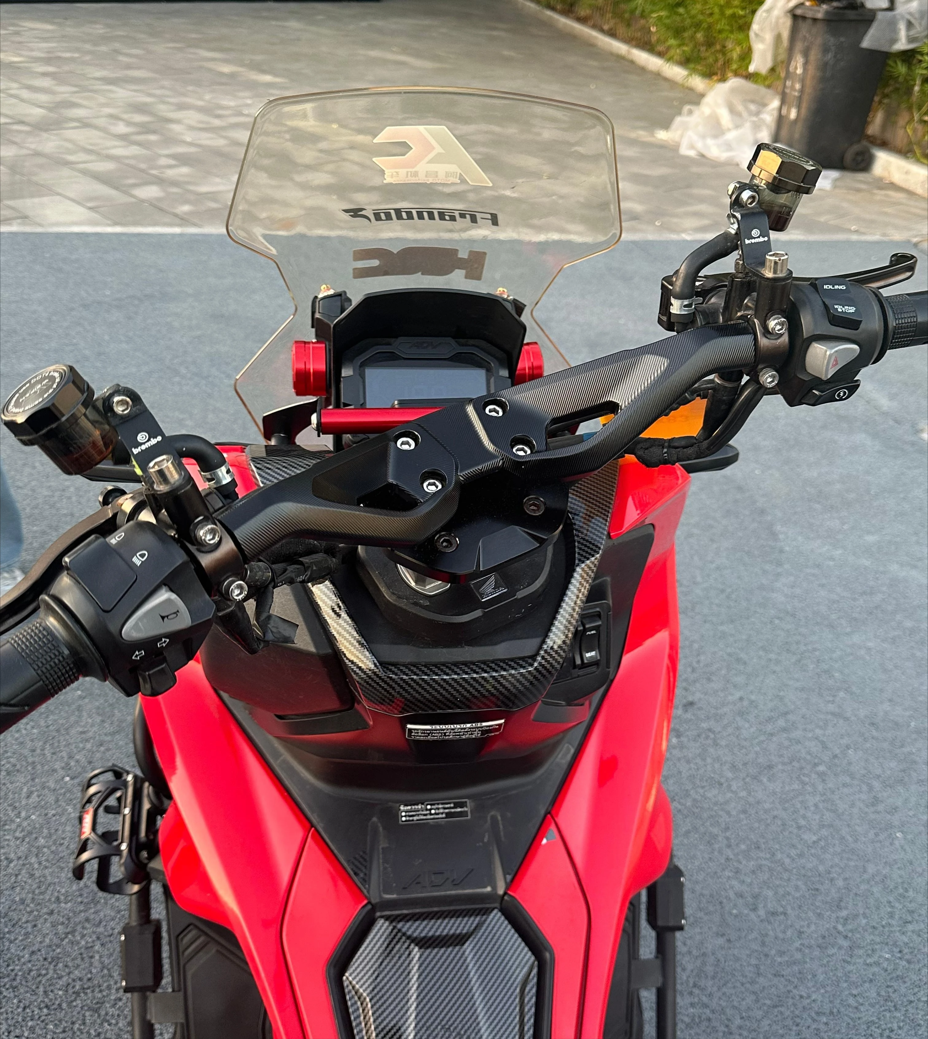ADV150 160 2017-2024 Motorcycle Numerical Control Aluminum Alloy Handlebar Base Mounting Handlebar Sleeve Clip Bracket