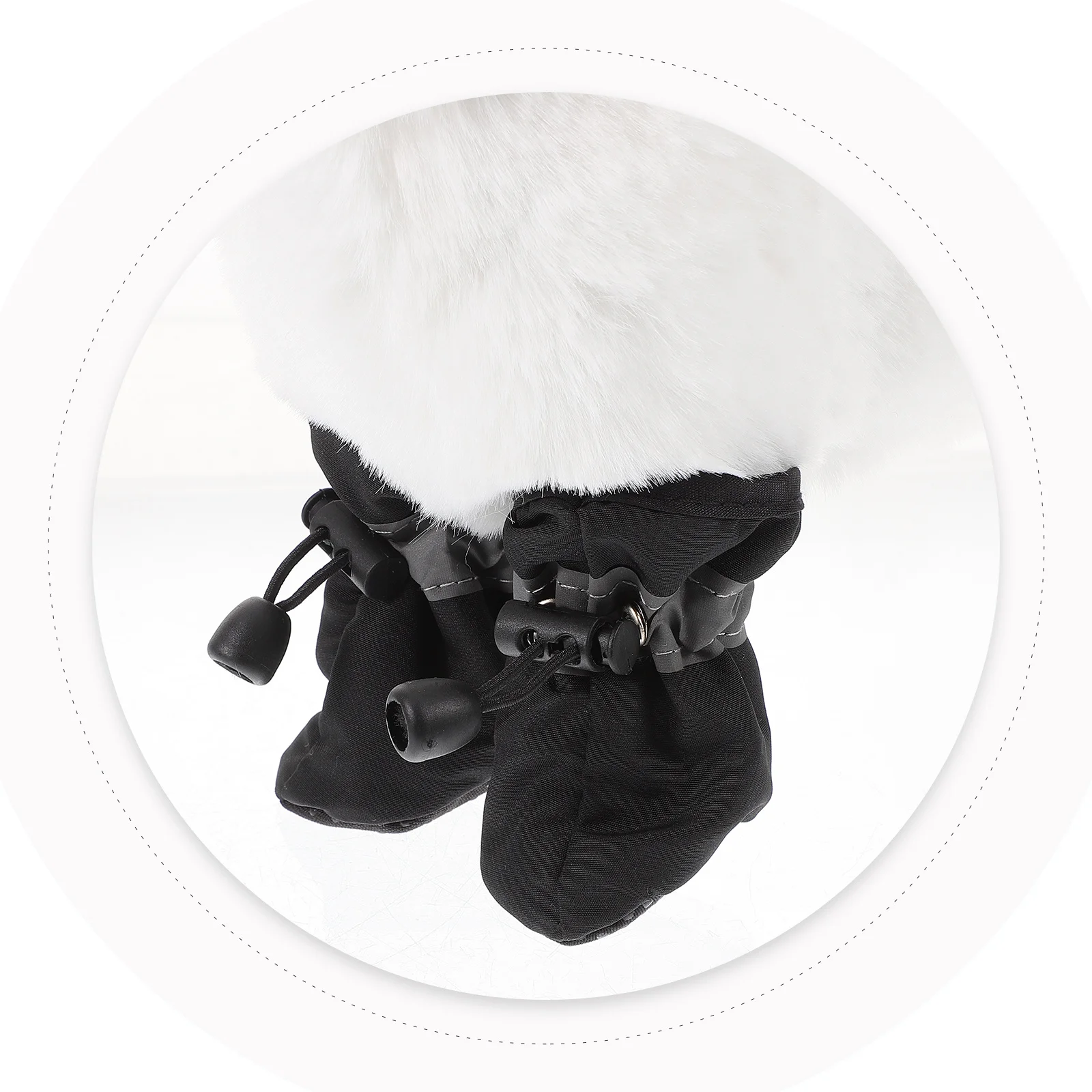 

4Pcs Drawstring Dog Boots for Medium Puppies Nonslip Waterproof Breathable Shoe Covers for Outdoor Rain Winter Indoor Floor