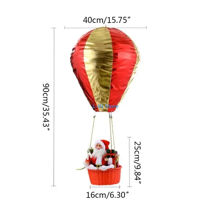 35.4 بوصة البالونات الهواء الساخن عيد الميلاد زخرفة شنقا المنزل الزخرفية عيد الميلاد #6