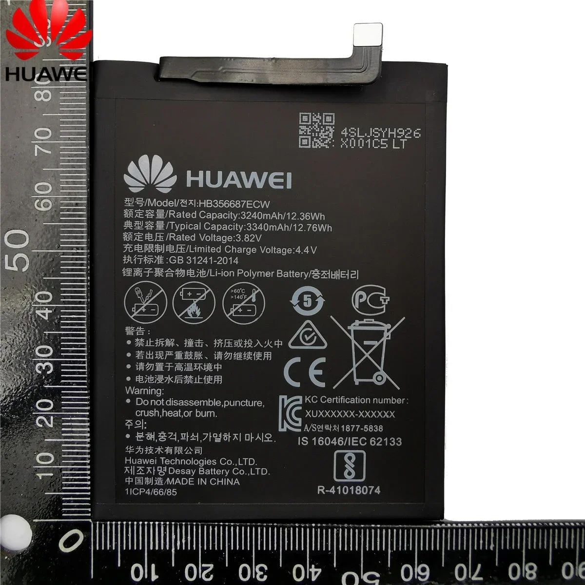 Batería 100% Original HB356687ECW para Huawei Nova 2Plus 2i 2S 3i 4e, Huawei P30 Lite Mate SE G10 Mate 10 Lite Honor 7X / 9i