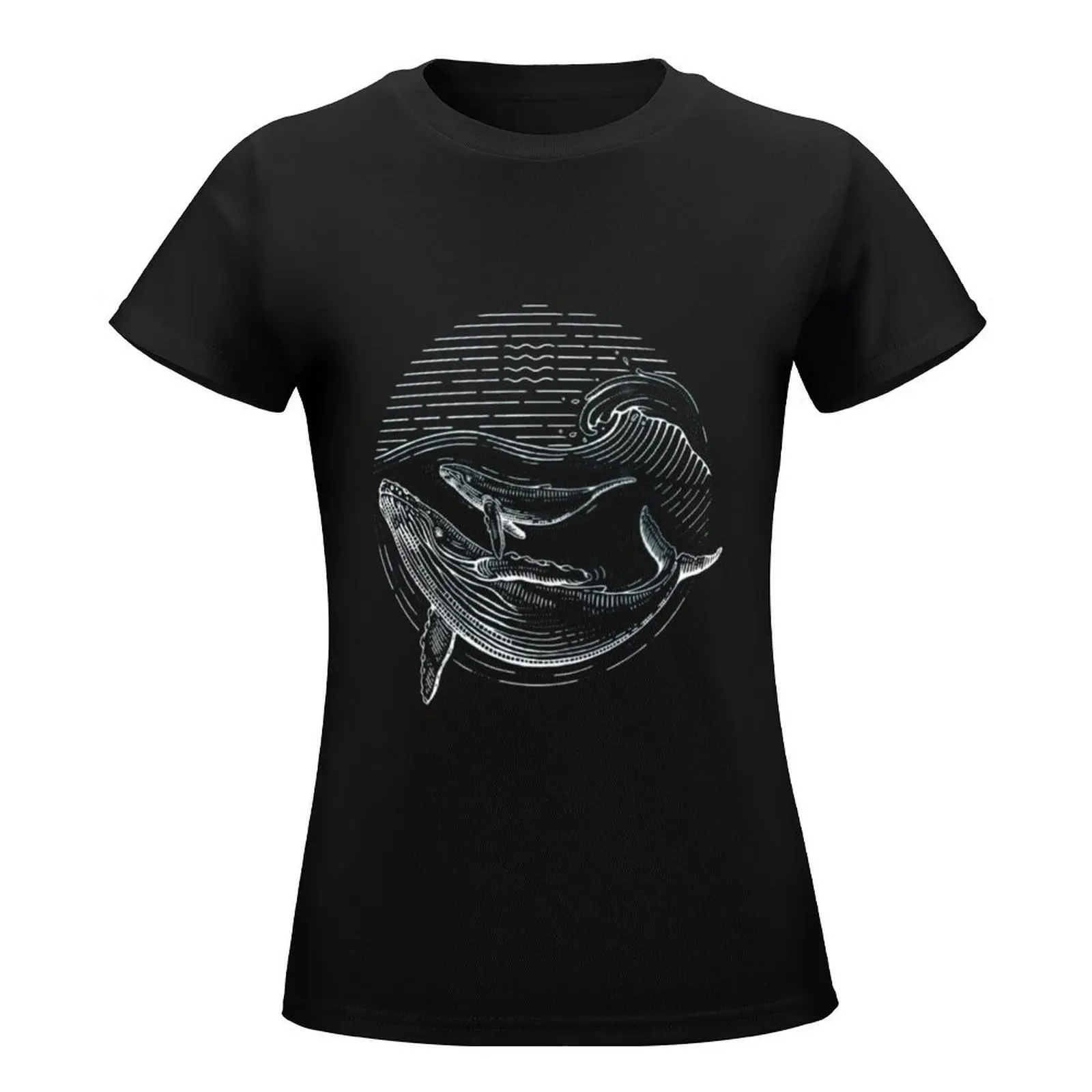 Whale monoline T-Shirt new edition quick drying graphics workout shirts for Women