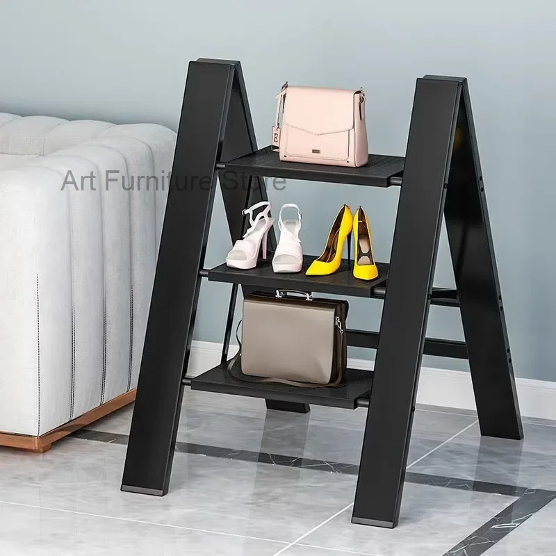 Black Metal Step Stools Decorative Telescoping Kids Kitchen Step Ladders Multifunction Scaffolding Escada Dobravel Furnitures