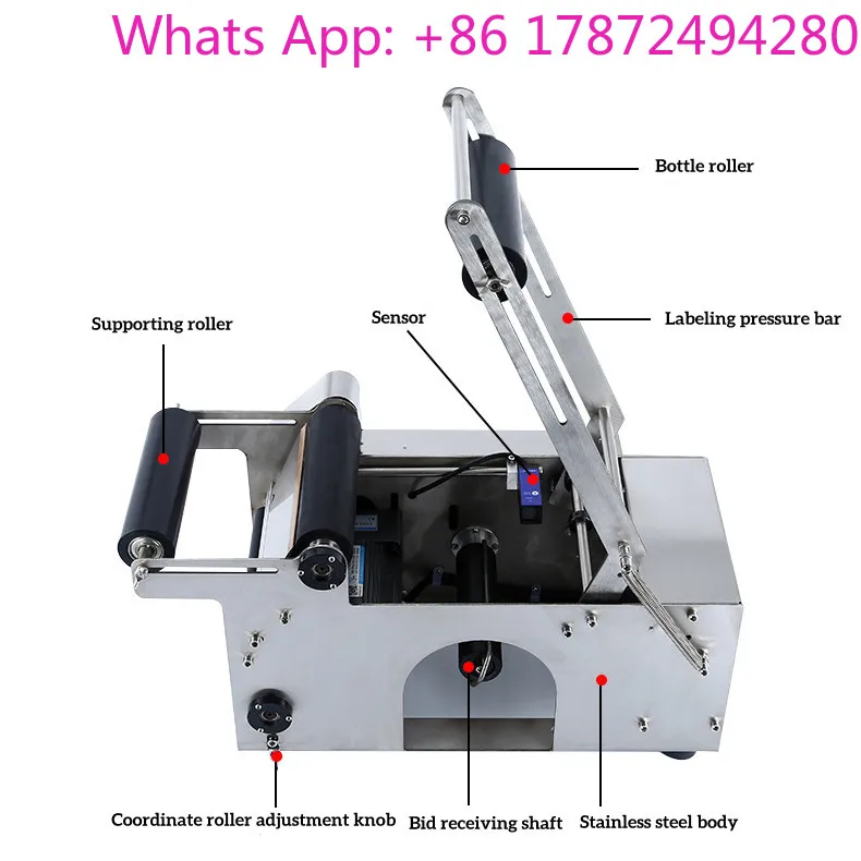 LT50 Table Top Semi-automatic Round Bottle Labeling Machine Sticker Labeling Machine