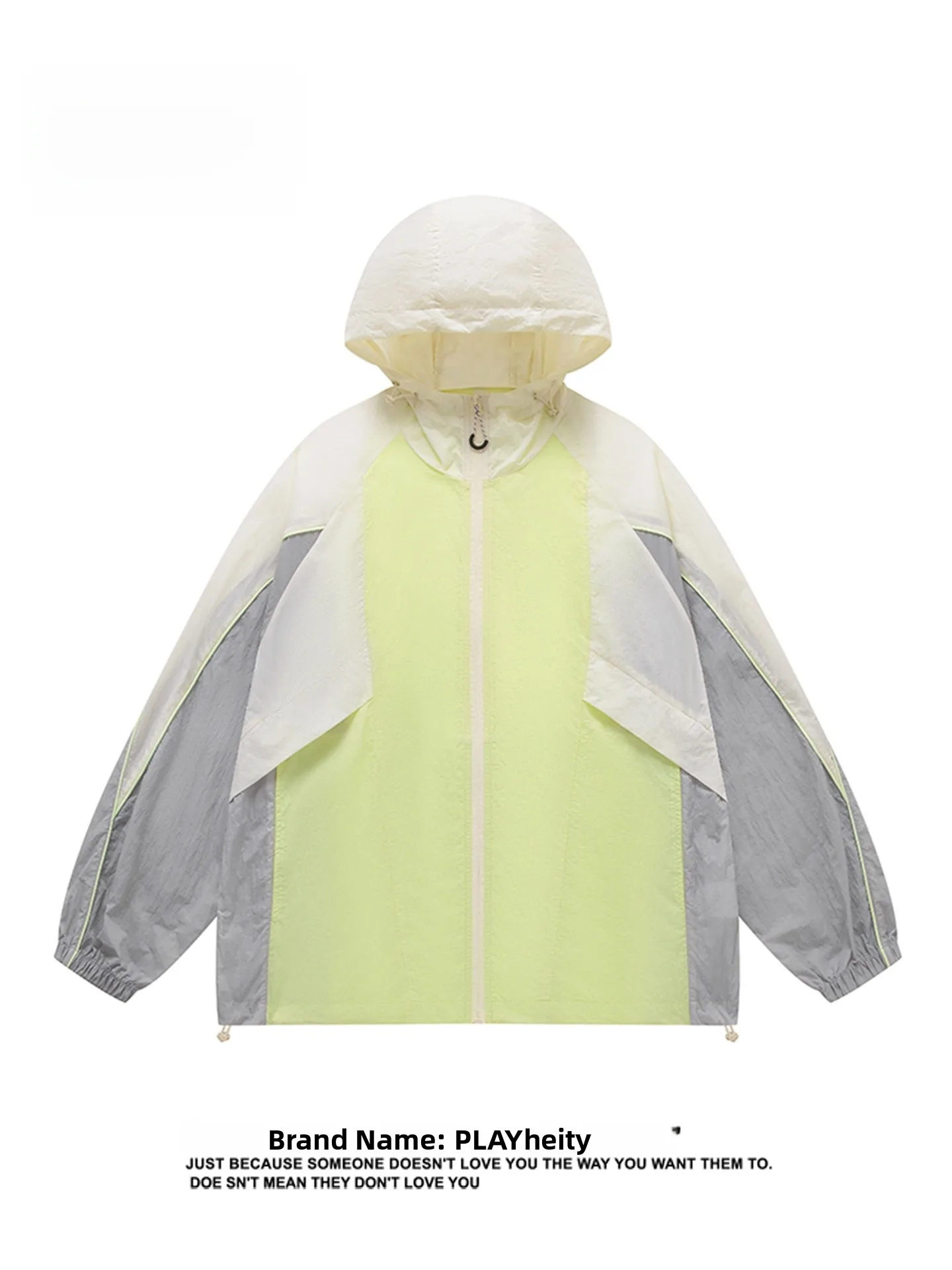 

Play Heity Summer New Casual Contrast Color Splicing Anti-Uv Outdoor Sun Protection Clothing Coat Unisex Lightweight Breathable