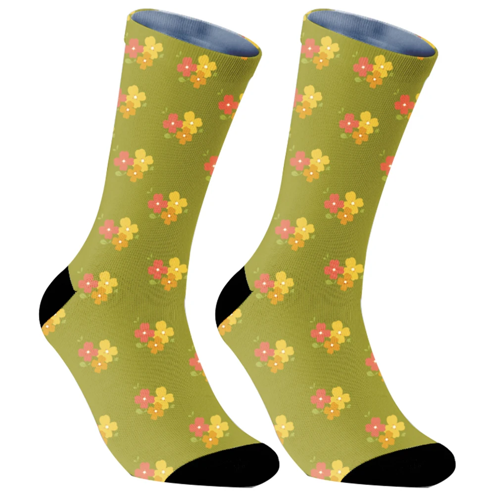 Chaussettes de style de rue décontractées pour porter en plein air toutes saisons, nouvelles chaussettes de dessin animé JEPrint Crew, chaussettes respirantes et confortables, 2024