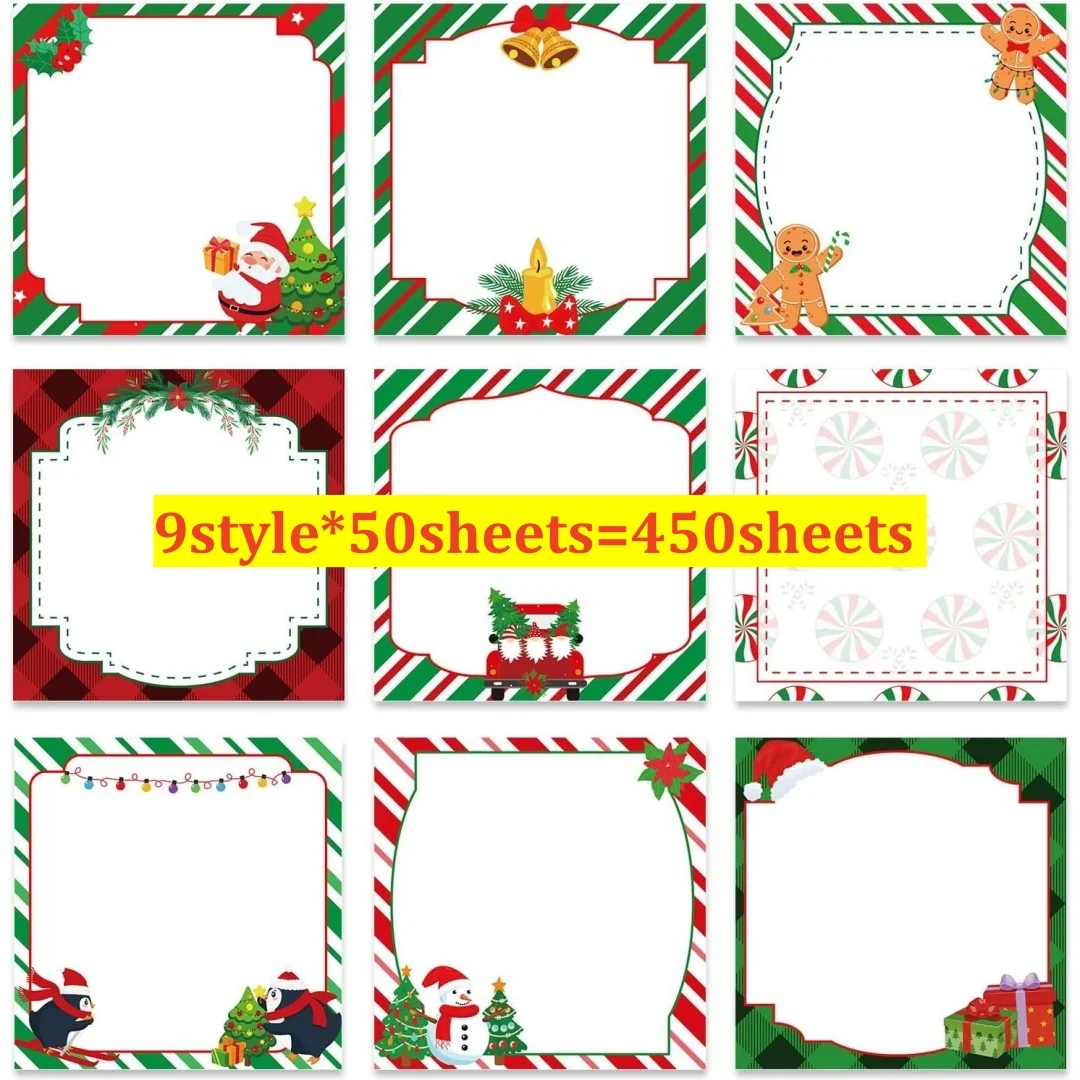 دفاتر ملاحظات لشخصيات عيد الميلاد، دفاتر ملاحظات لعيد الميلاد، دفاتر ملاحظات ذات جودة ورقية عالية، وسادات ملاحظات ذاتية اللصق للثلاجة #2