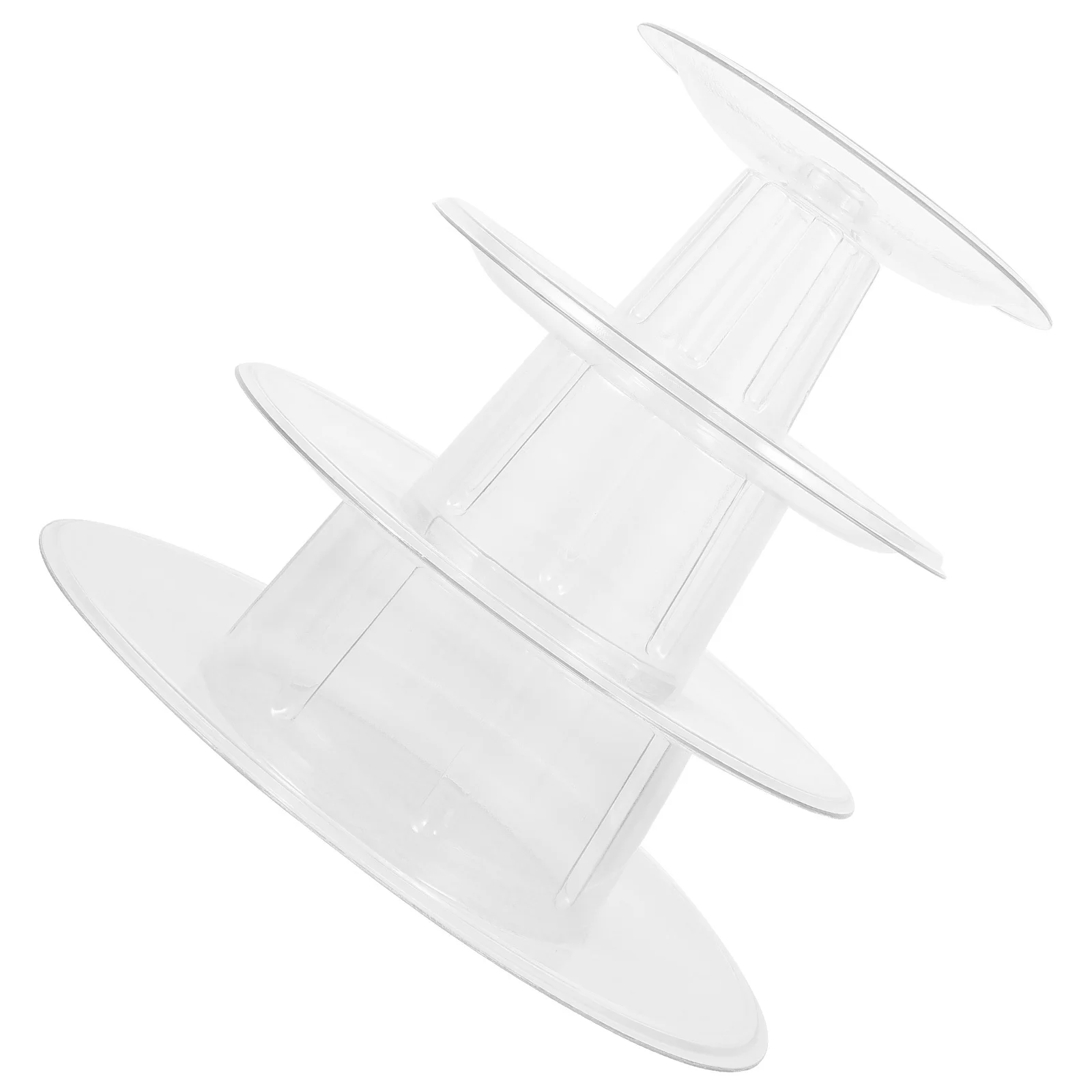 Soporte de exhibición para macarrones, cupcakes, torre de pastel, soporte para postre, plato redondo acrílico de cuatro niveles, bandeja elevadora transparente para boda