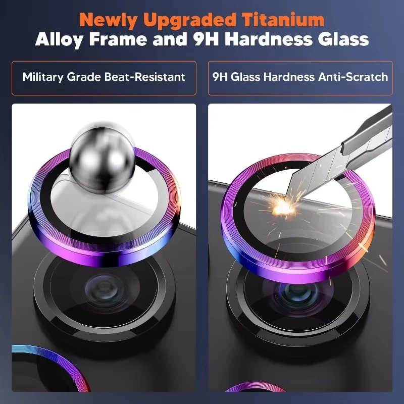 Camera Lens Protector For Samsung S26 S24 Ultra S23 Ultra S22 S24 Plus 9H Tempered Glass Screen Protectors Cover Film Metal Ring