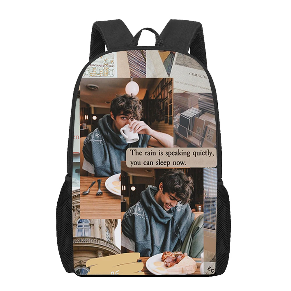 

Noah Centineo Kids Backpack For Girls Pattern School Bags For Children Book Bag Casual Bagpack Shoulder Bag Pack