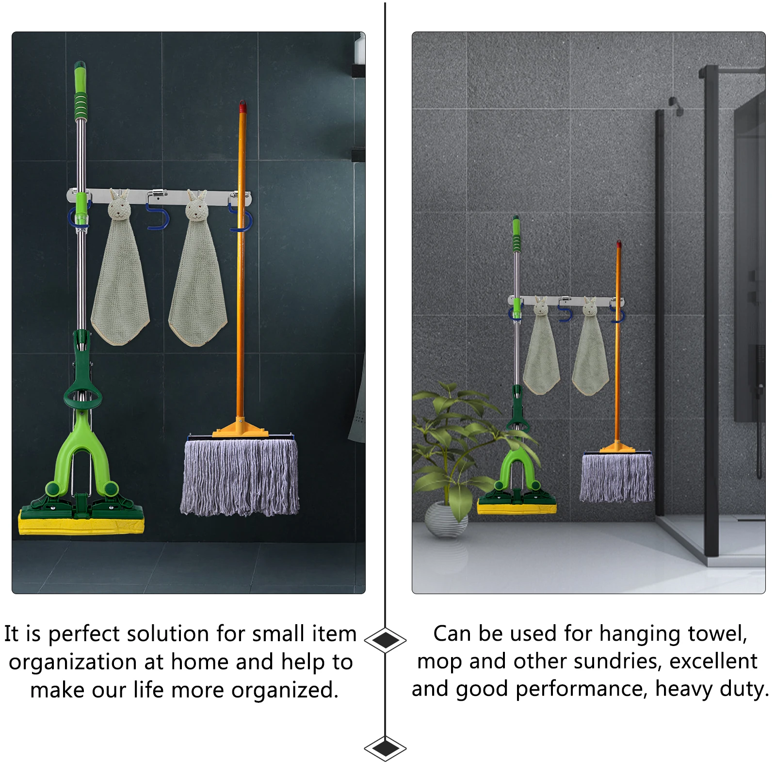 

Stainless Steel Holder Wall Mounted Heavy Duty Storage Organizer Towel Hanger Durable Lightweight Home Organization Solution