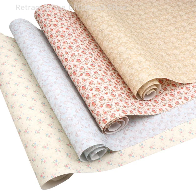 

1 Meter 1/12 Dollhouse Printed Wall Paper Floor Covering Doll Home Background Sticker Decor Micro Scene Construction Props