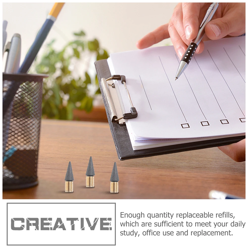 

25pcs Pencil Eternal Pencil Refills Replacement Tips Sketch Everlasting Inkless Refills Strong Smooth Write