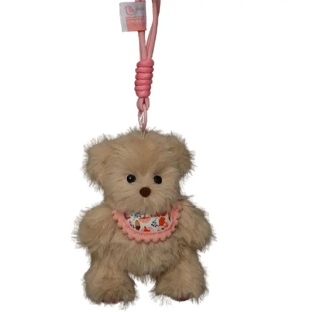 Paquete de Material babero oso colgante de felpa DIY muñeca de dibujos animados DIY Material colgante paquete de juguetes hecho a mano babero oso muñeco de peluche
