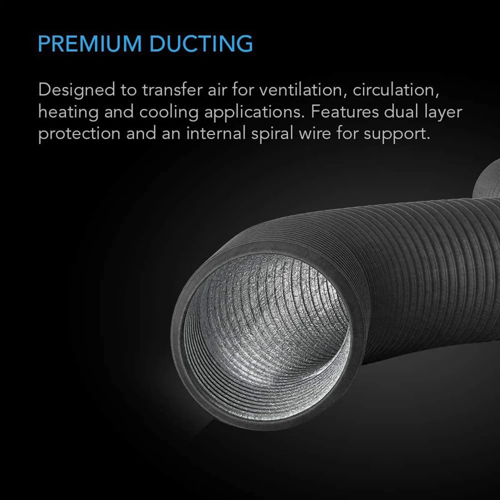 Dryer Vent Hose-4/6 Inch Ducting Vent Hose Kitchen Flexible Exhaust Inline Fan Vent Hoses Ventilation Air Vent Tupe Part