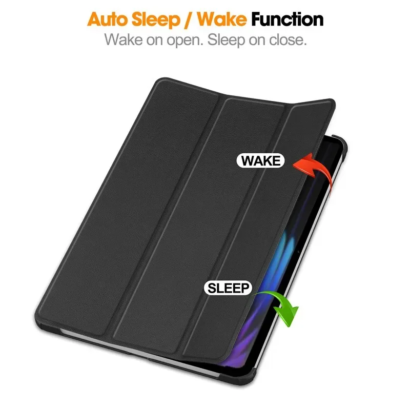 Smart Case For Xiaomi Pad 7 Pro 11.2 inch PU Leather Tri-Folding Stand Magnetic Tablet Cover for Xiaomi Pad 7 Pad7 2024 funda