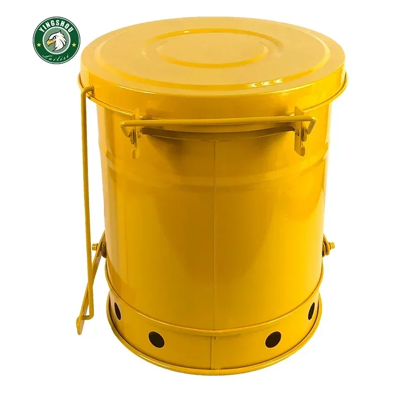 14 Gallon Red Galvanized Steel Oily Waste Can Oily Rag Can Oily waste disposal cans