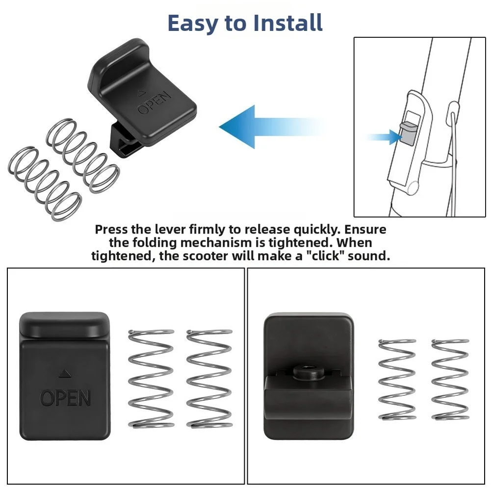 Clipe de mola de torção de barra dobrável de substituição para scooters elétricos NINEBOT F3 F3 Pro com material PP