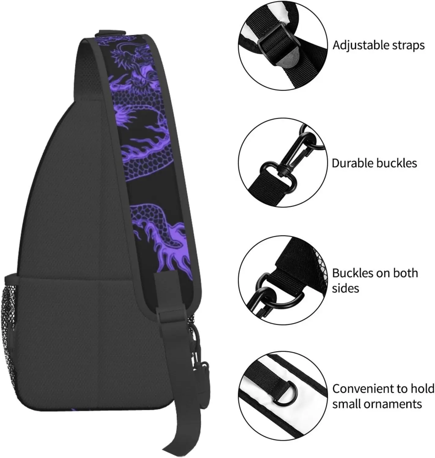حقيبة Dragon كاجوال Daypack حقيبة كتف Dragon حقائب الصدر حقيبة كروس على شكل حيوان حقيبة ظهر مقاومة للماء