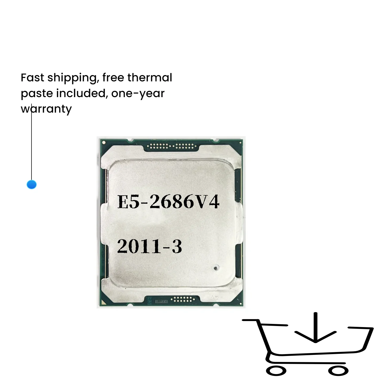 

Xeon E5 2686 V4 2686V4 2.3GHz 18-Cores LGA 2011-3 cpu processor