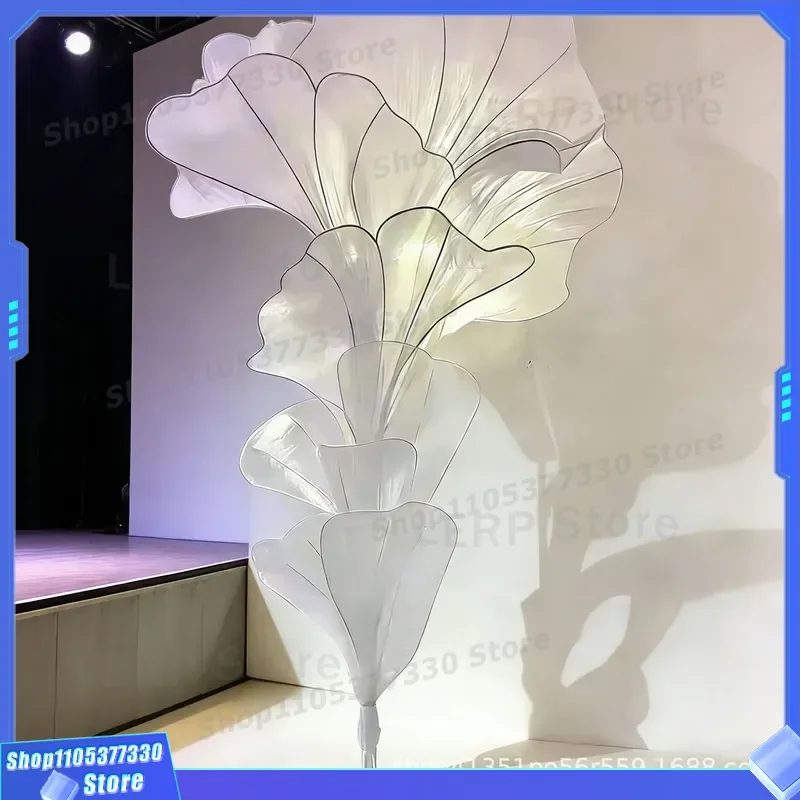 Handmade 3D Organza Flower European Dining Table Centerpiece Wedding Hotel Restaurant Decoration Simulation Floral Art