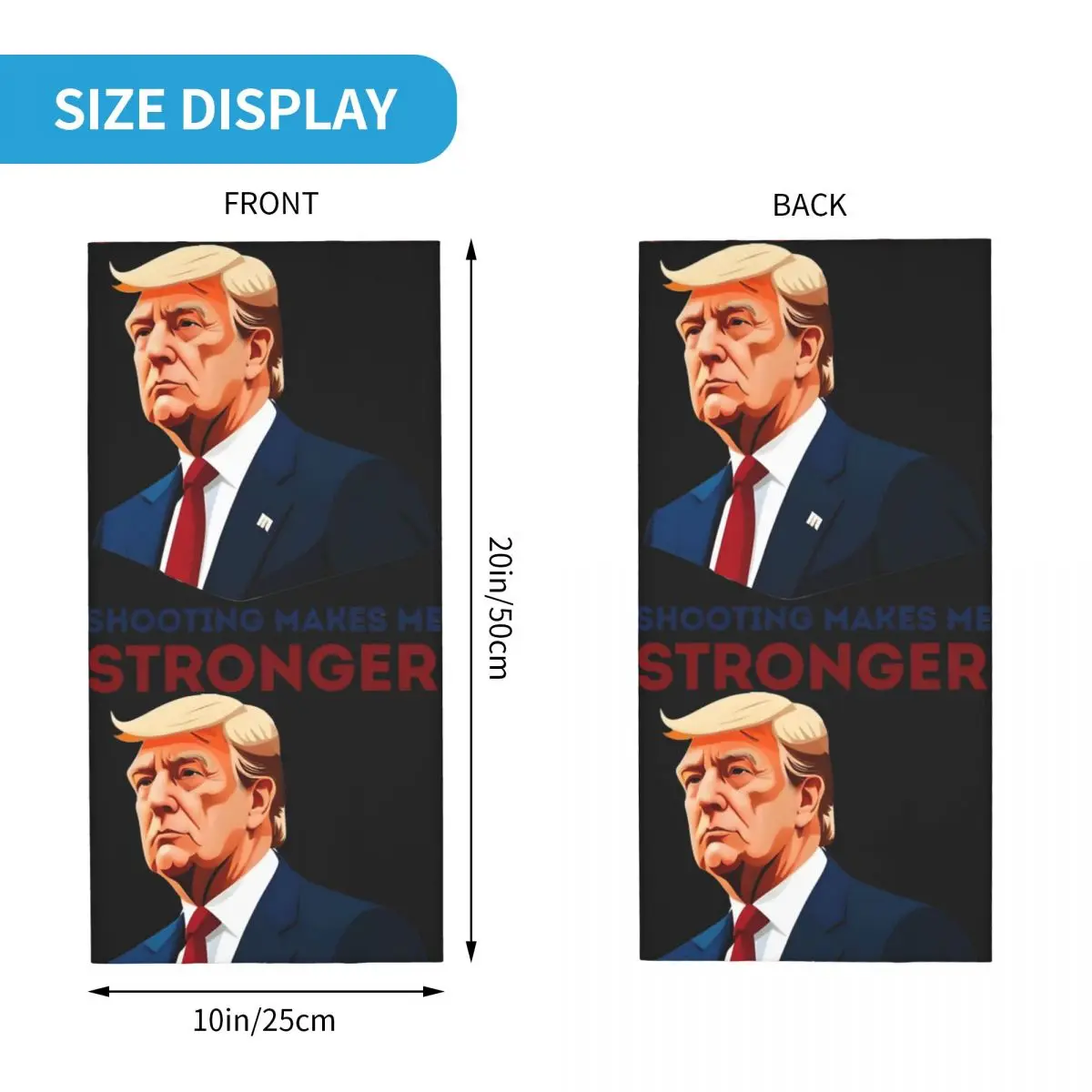 Strong T-Trumps Bandana Neck Cover Printed Motor Motocross Face Scarf Balaclava Riding Unisex Adult Washable