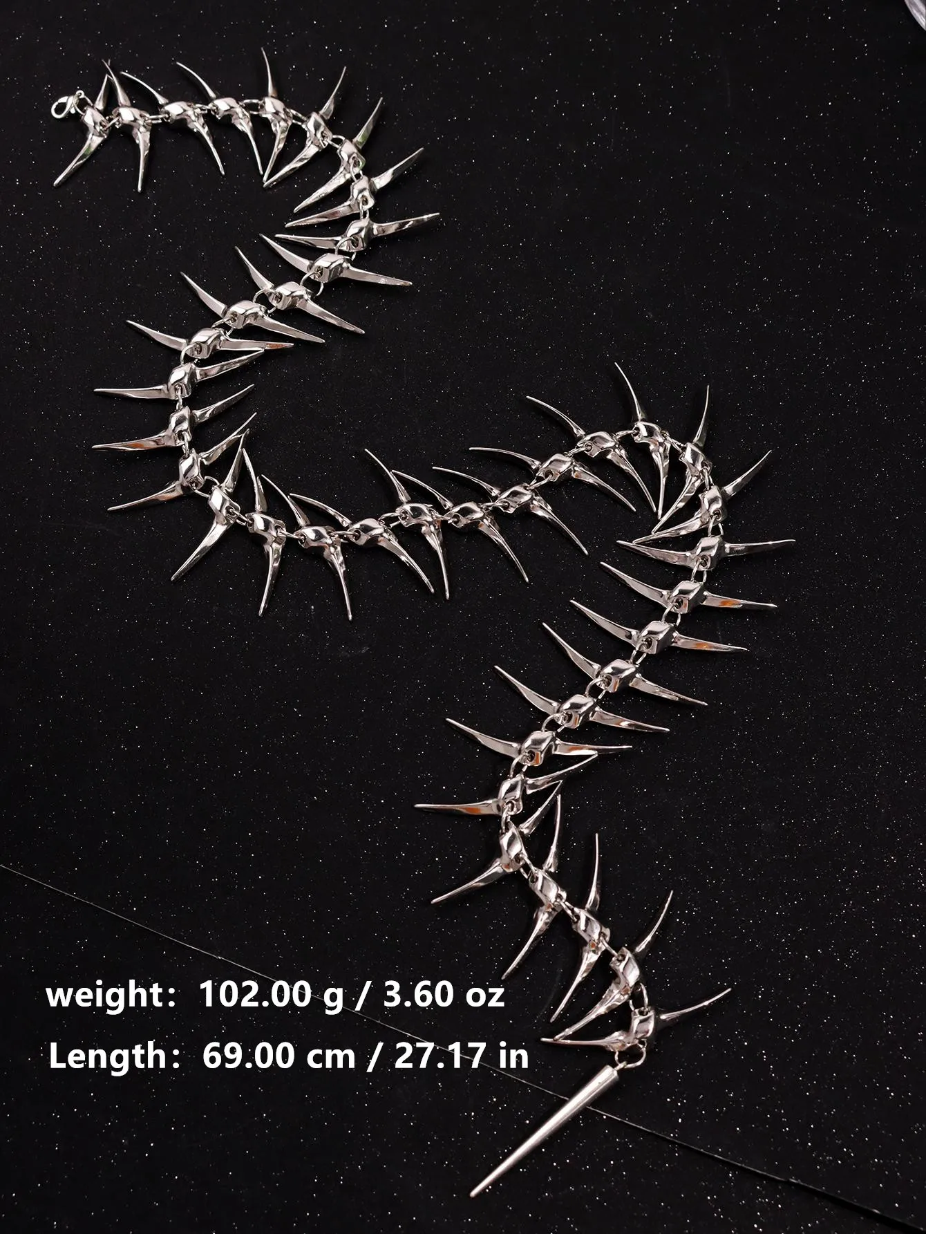 قلادة نسائية من سبيكة الهيب هوب المتخصصة على شكل هيكل عظمي هيكل عظمي مثالية لحفلات العطلات ملابس يومية على طراز الشارع جديد #6