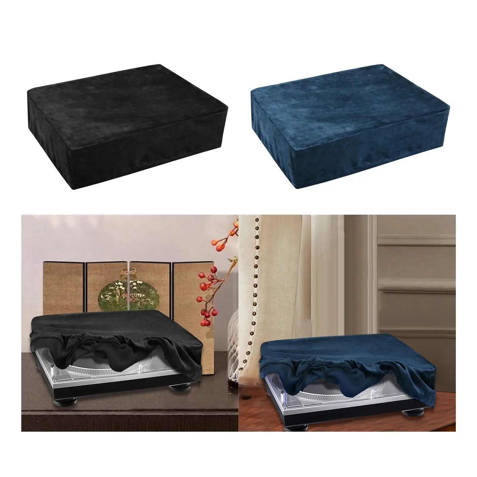 

Turntable Dust Cover for Most Models Scratch Resistant Stretchy Comfortable Portable Vinyl Record Player Cover Protection
