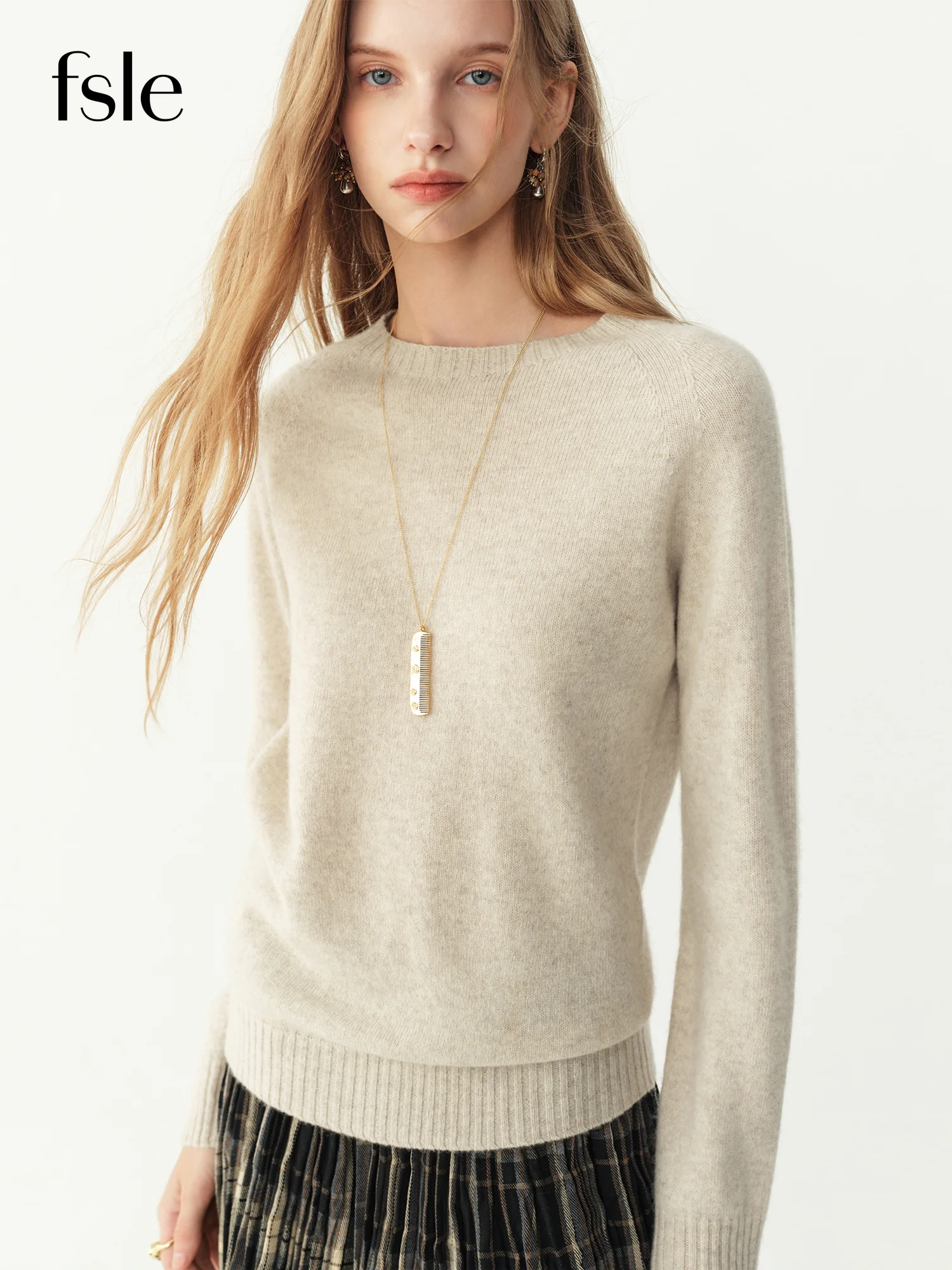 FSLE Women Seamless Wool Feel Crewneck Pullover Sweater Long Sleeve Knit Top Warm Casual Basic Commute Everyday Wear New Arrival