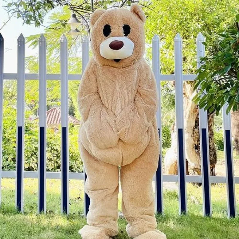 Costume della mascotte dell'orso danzante divertente Bar Walk Cartoon Doll Suit copricapo orsacchiotto decorazioni interessanti