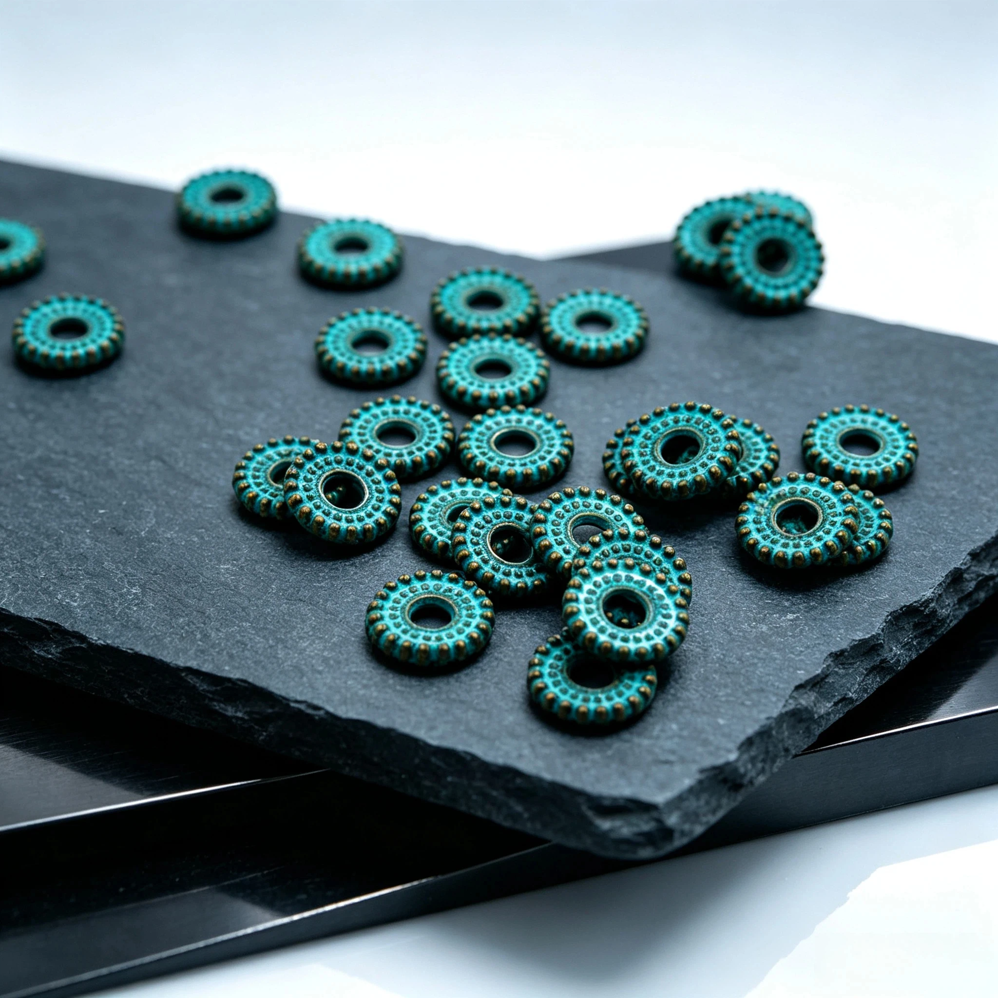 100 tibetische grüne lose Abst – Jewelry Making Materials Wholesale Bewertung und Preis