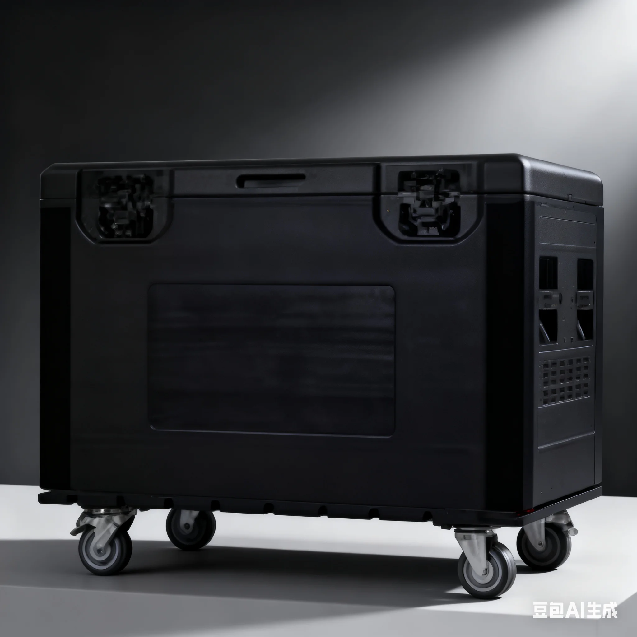PE plastic large stage equipment crew aviation turnover wire box spare box stall storage with wheel tool box