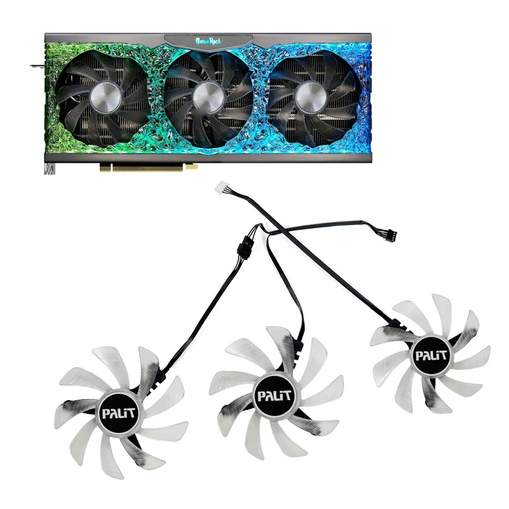 

Охлаждающий вентилятор для видеокарты 90 мм TH9215B2H RTX3070 RTX3080 RTX3090 для Palit RTX 3090 3080 3070 3090Ti 3070Ti GameRock, графический вентилятор