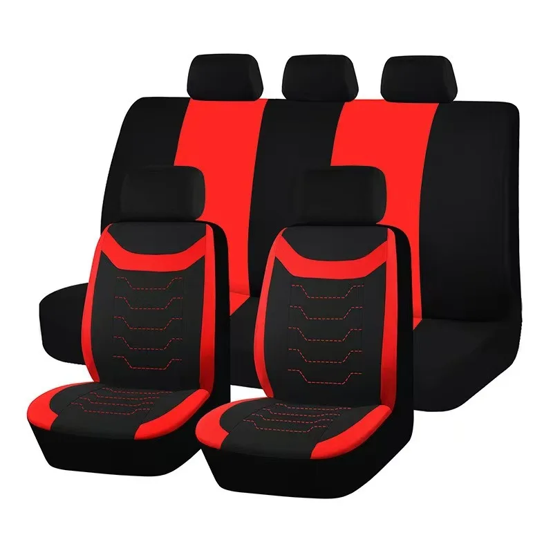Universal 7 Colors Car New 5 Seats Cover Auto Car Seat Covers Ployester Cushion Full Set Front Rear For Sedans Seat Covers AT MT