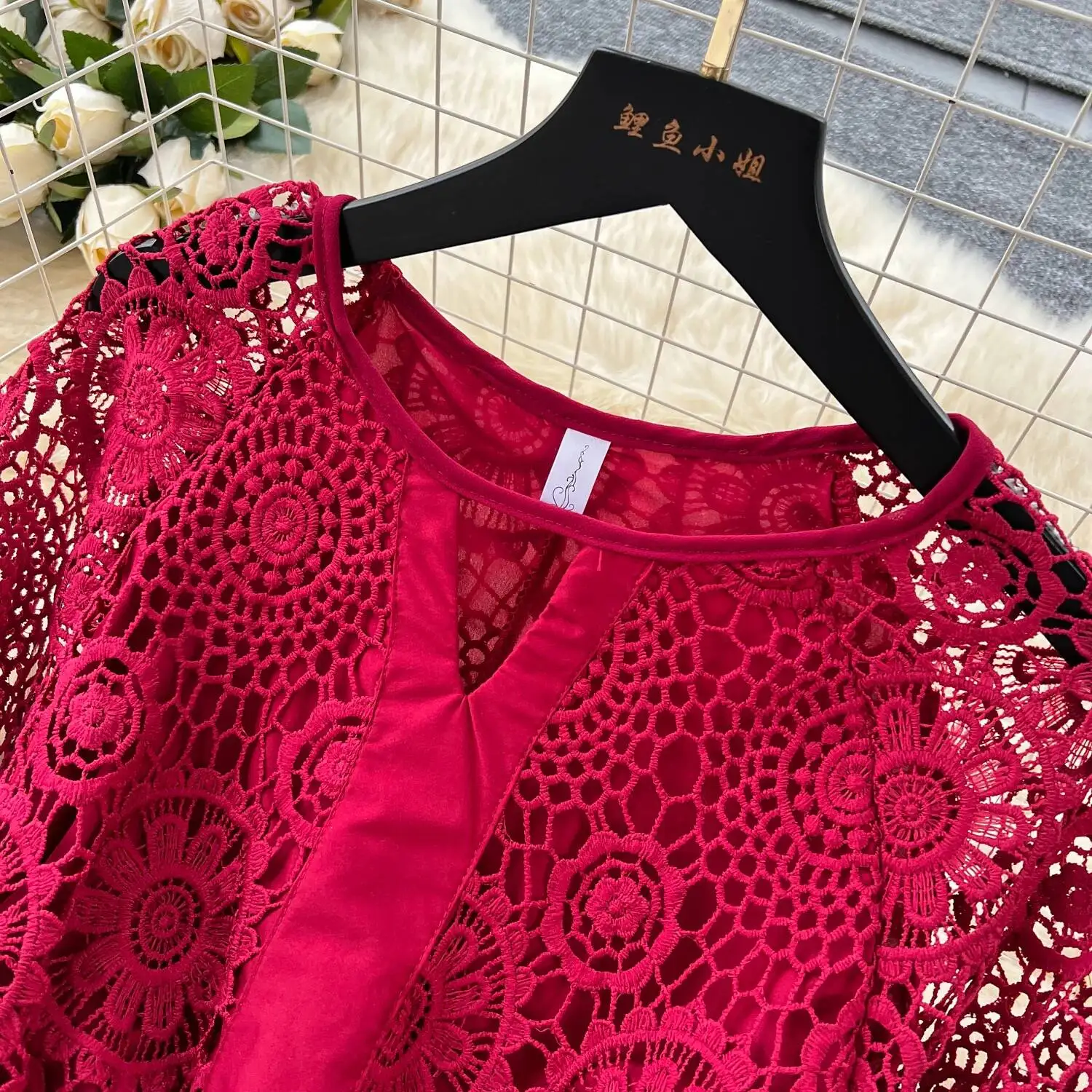 เดรสลูกไม้สไตล์วินเทจสุดเซ็กซี่ แต่งลายดอกไม้ฉลุ ปักลายลูกไม้ ชุดเดรสยาวเก๋ไก๋ สง่างาม แฟชั่น ชุดเดรสทรงเข้ารูป สไตล์โกธิค ชุดเดรสลำลองสำหรับผู้หญิง