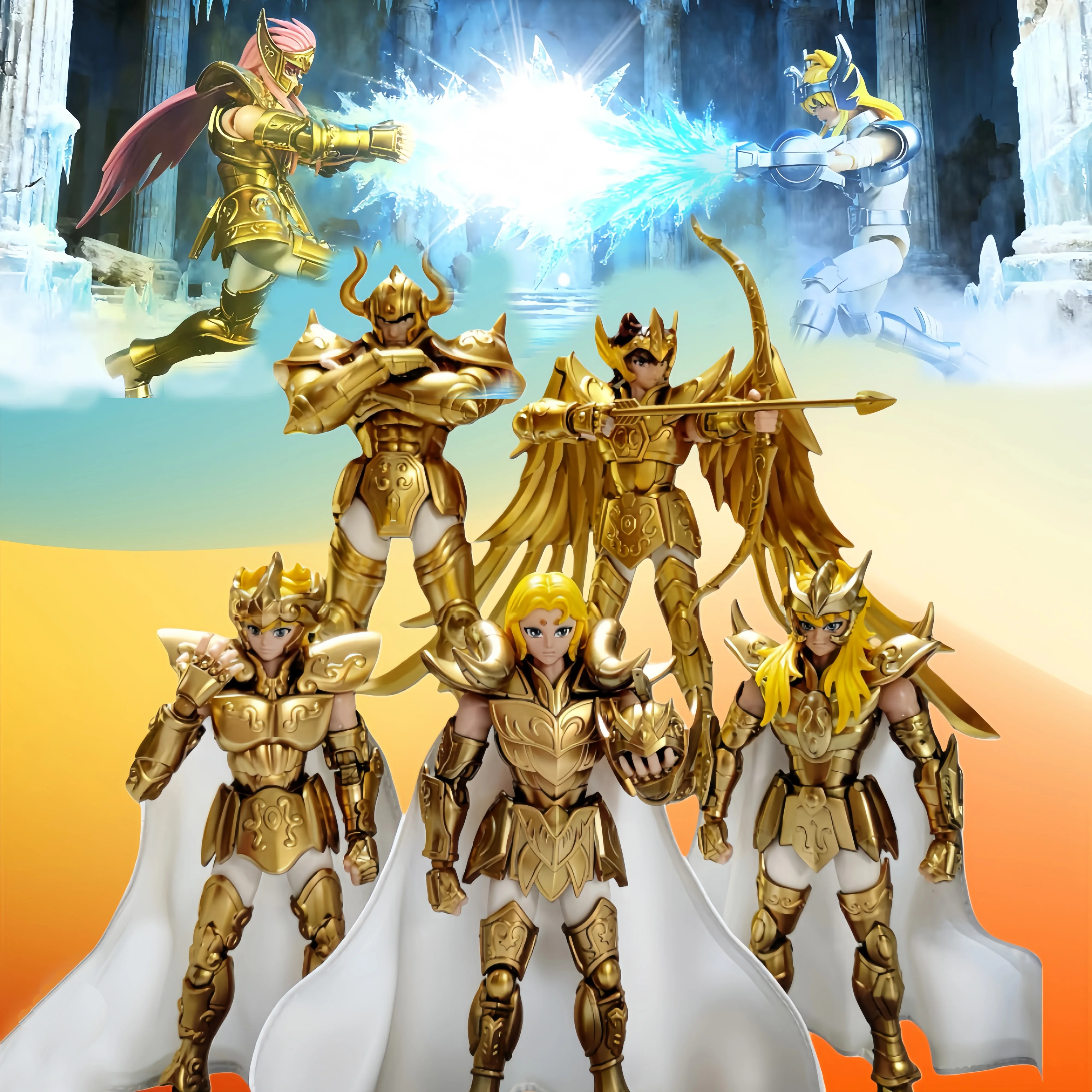 

Original BLOKEES Saint Seiya Figure - Sagittarius Aiolos Pegasus Seiya Tenma Action Figure Assembly Toys Gift