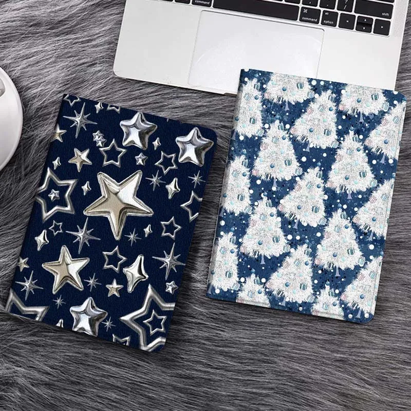 

Silver Starry Dark Pattern Gift Tablet Case For Samsung Galaxy Tab S7 S8 S9 S10 FE Lite