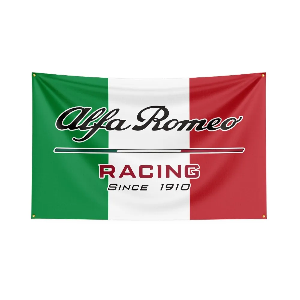 Italy Alfa Romeo Racing Flag Polyester Digital Printing F1 Car Club Team Banner