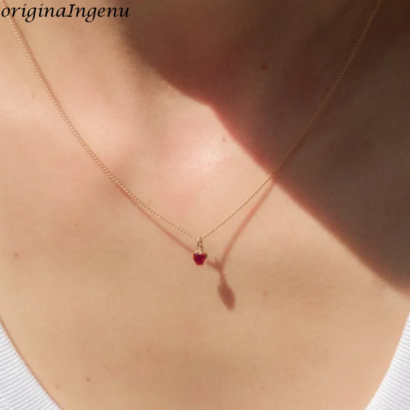 

14K Gold Filled Garne Zircon Pendant Necklace High Quality Necklace Women's Jewelry Fmale Necklace Gift Women Regalo