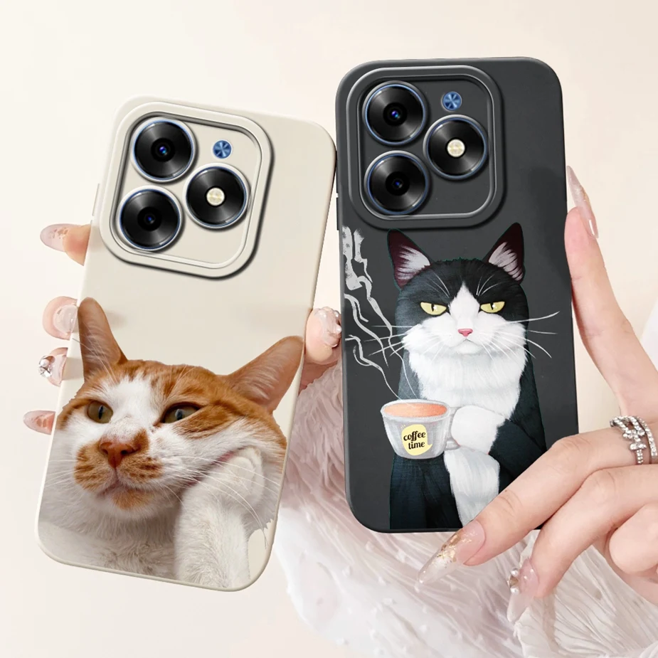 حافظة سيليكون لينة لـ infinix hot 40i x6528 ، الموضة ، المطلية ، الكرتون ، لـ infinix hot 40 pro ، hot40 ، hot40i