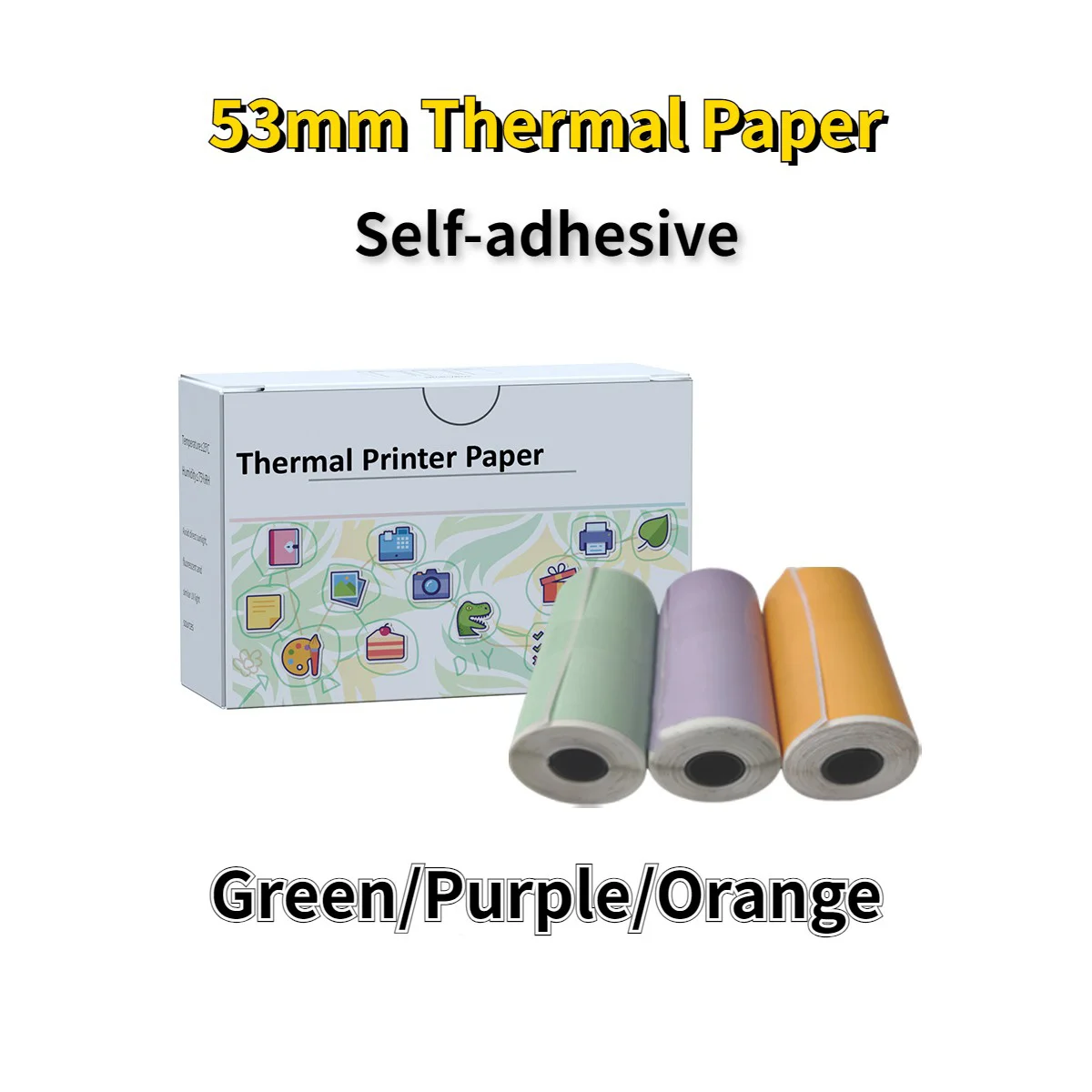 3-rolos-de-papel-termico-colorido-autoadesivo-de-53mm-x-35m-rolos-de-adesivos-verde-roxo-e-laranja-para-impressoras-termicas-de-bolso