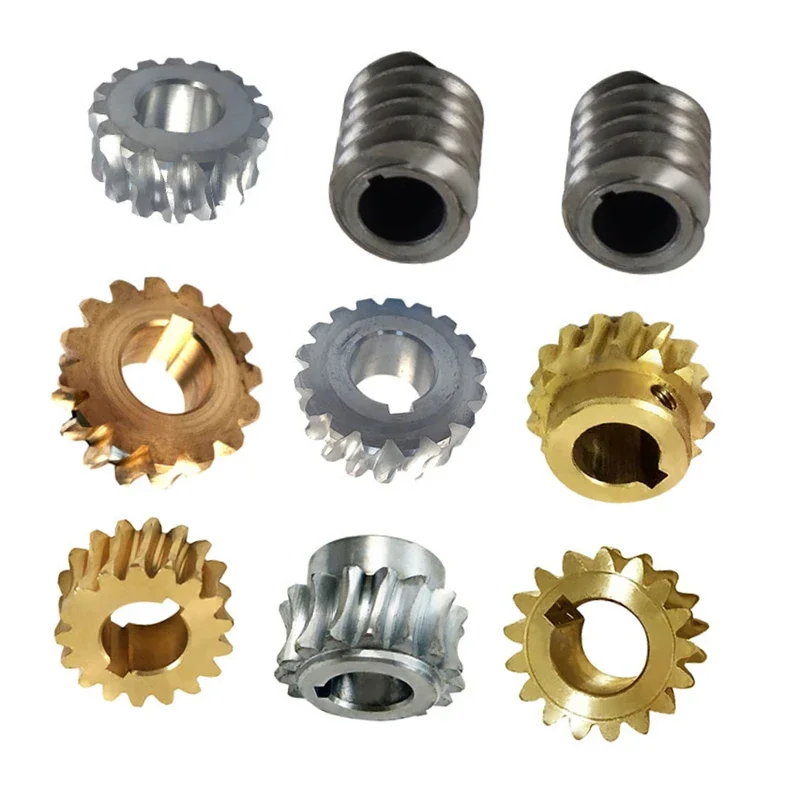 Meat Grinder Repair Parts 15/17 Teeth Turbine Worm Gear 1.4/1.6/2/2.1CM Keyway Hole Diameter Copper/Aluminum Gear